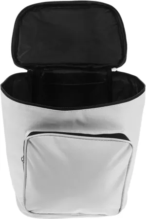 PRETYZOOM Motorcycle Storage Bag Durable Pouch with Front Pocket for Easy Access Capacity for Helmets Accessories for Electric Scooters White