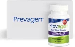 Prevagen Regular Strength Mixed Berry Chewables - 30 Count | Formulated for Your Brain | 10mg of Apoaequorin Plus Vitamin D3