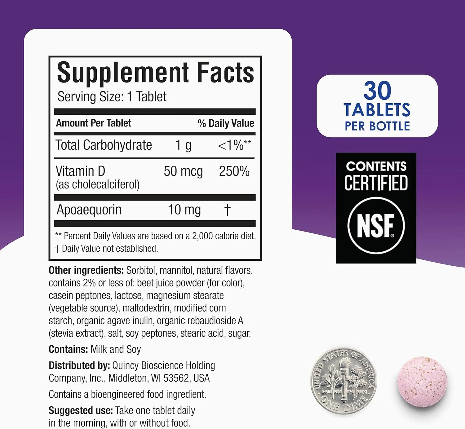 Prevagen Regular Strength Mixed Berry Chewables - 30 Count | Formulated for Your Brain | 10mg of Apoaequorin Plus Vitamin D3