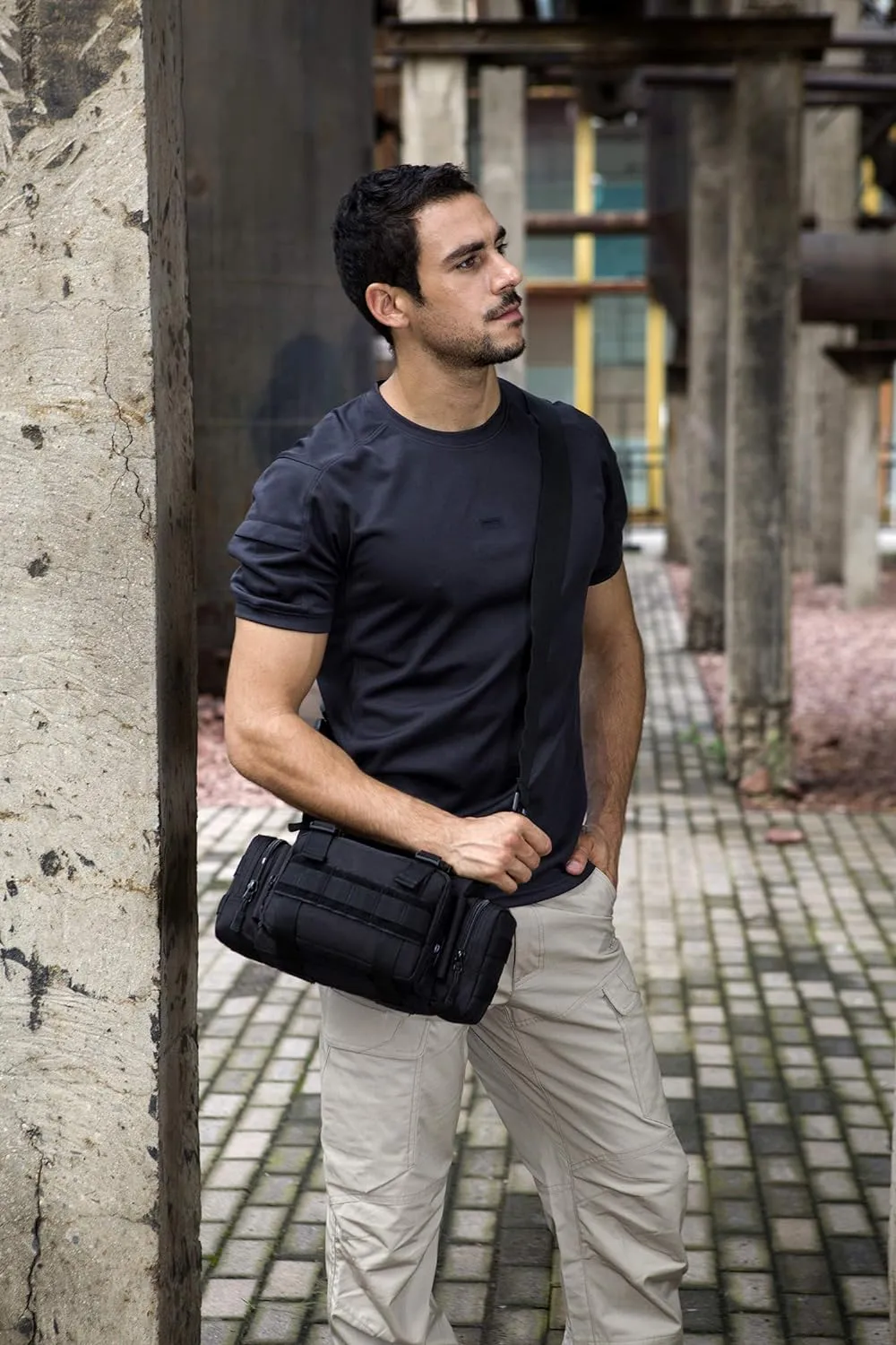 Protector Plus Tactical Fanny Pack Military Assault Waist Bag Hip Belt MOLLE Sling Army Lumbar Gear Pouch EDC Camera Handlebar Range Bags (Patch Included)