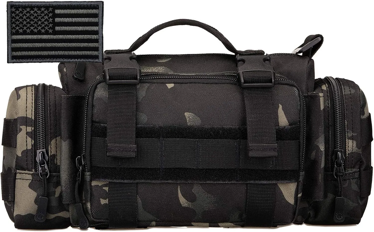 Protector Plus Tactical Fanny Pack Military Assault Waist Bag Hip Belt MOLLE Sling Army Lumbar Gear Pouch EDC Camera Handlebar Range Bags (Patch Included)