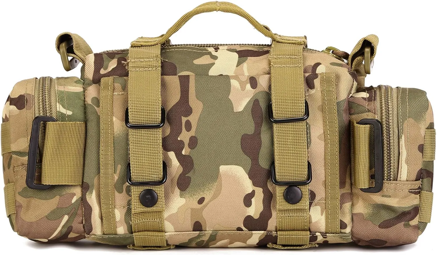 Protector Plus Tactical Fanny Pack Military Assault Waist Bag Hip Belt MOLLE Sling Army Lumbar Gear Pouch EDC Camera Handlebar Range Bags (Patch Included)