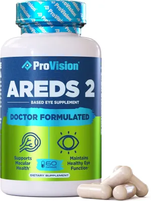 Provision AREDS 2 Eye Vitamins - Enhance Vision Supplements - Lutein Zeaxanthin Vision Complex - 60 Eye Supplement Capsules