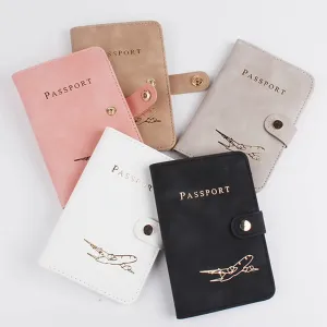 PU Leather Travel Passport Cover Fashion 2023 New Women Passport Holder Case for Men Travel Document Credit Card Case