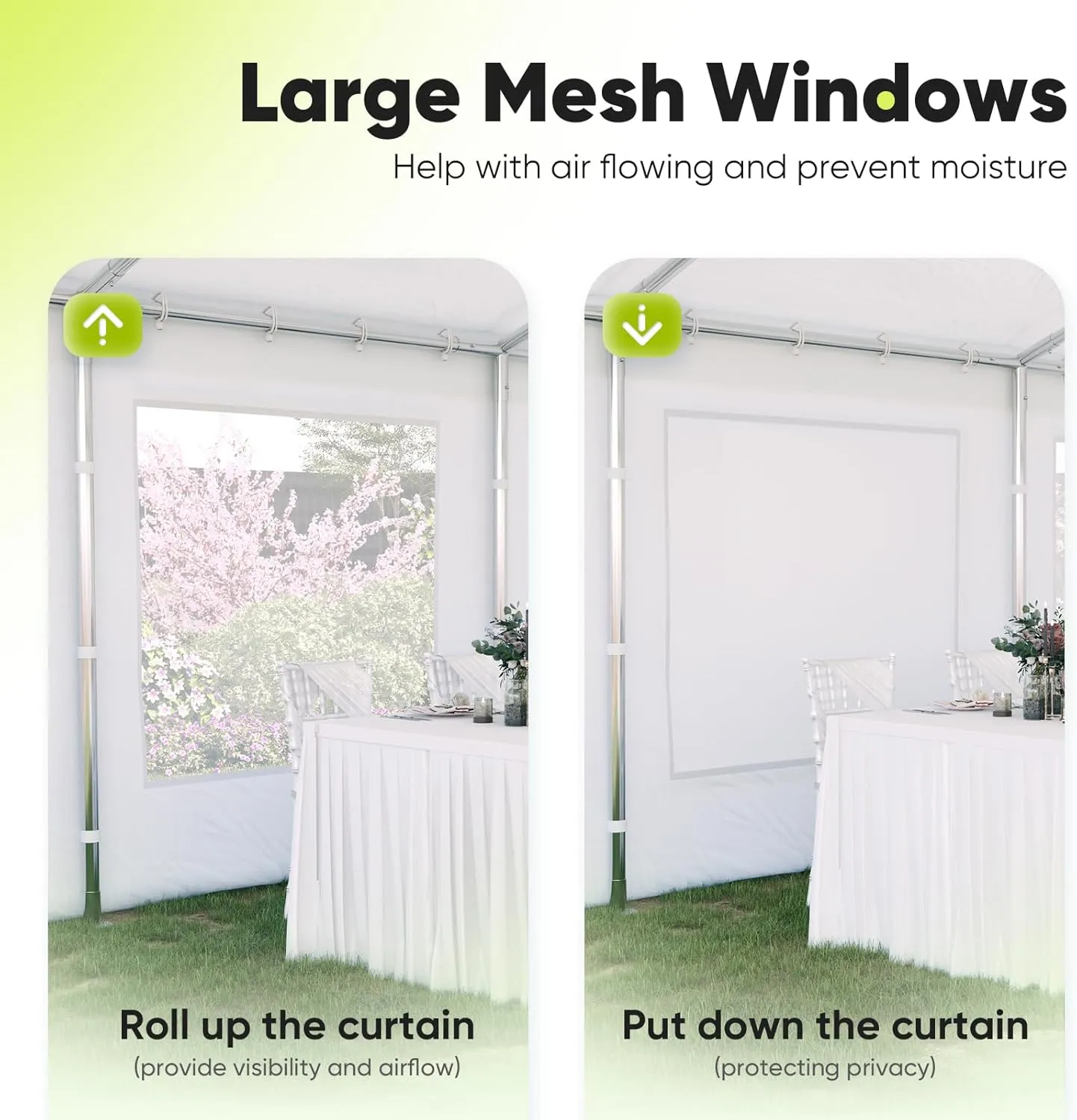 Quictent 20x40ft Party Tent Heavy Duty Outdoor Canopy Tent Carport Wedding Event Shelter BBQ Wedding Tents for Parties with Storage Bags(Mesh)