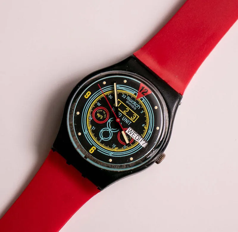 RARE 1987 Swatch Navigator GB707 | 80s Vintage Swiss Swatch Watch