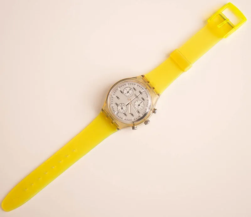 RARE 1998 Vintage Swatch SCK415 CRYSTALLOID Chronograph Watch
