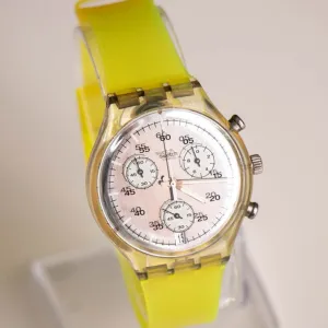 RARE 1998 Vintage Swatch SCK415 CRYSTALLOID Chronograph Watch