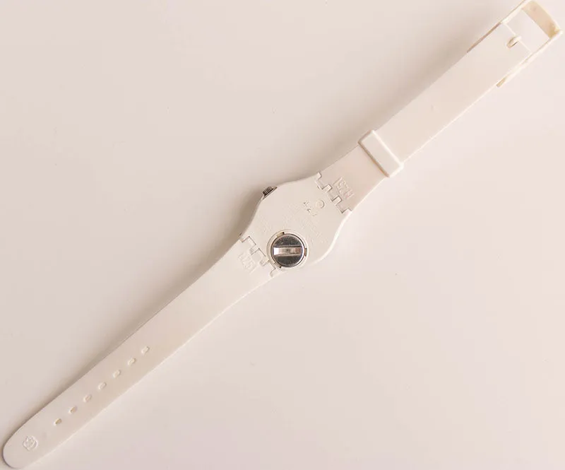 RARE Swatch Lady LW102 WHITE MEMPHIS Watch | 1984 Swatch Lady