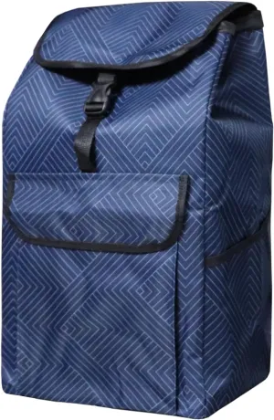 Replacement Bag for Grocery Cart/Shopping Cart - Waterproof Trolley Bags, for Aluminium Alloy Frame, 13inx9.5inx21.6in (Blue Stripe)