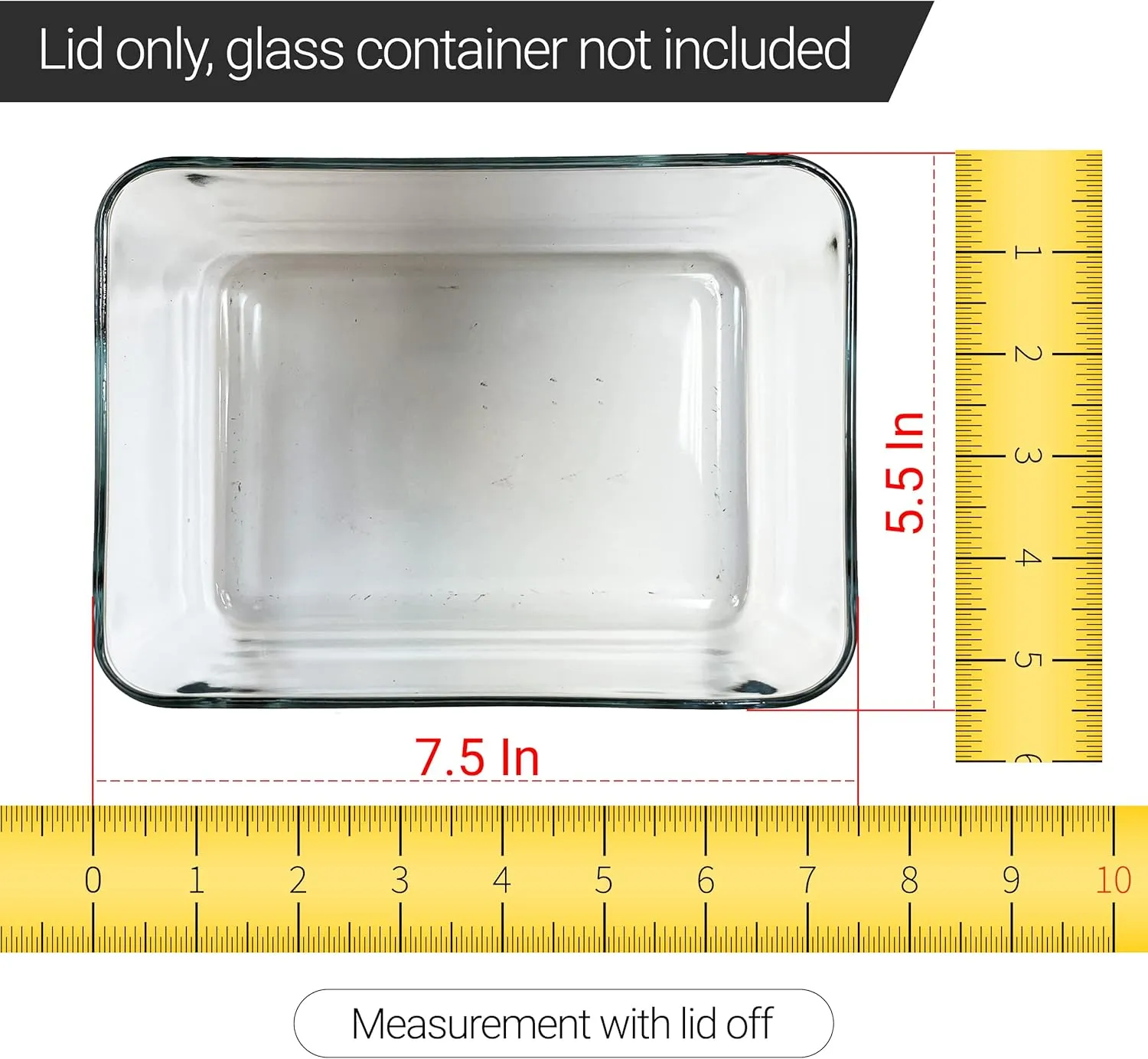 Replacement Lids for Pyrex 3-Cup Glass Food Storage Container Bowls, (7.75 x 5.75-Inch) Plastic Rectangle Lids Covers fits Pyrex 7210-PC, Airtight & Leakproof (10-Pack, Blue)