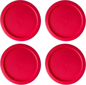 Replacement Lids for Pyrex 4-Cup Glass Food Storage Container Bowls, 6-Inch Plastic Round Lids Covers fits Pyrex 7201-PC, Airtight & Leakproof (4-Pack, Red)