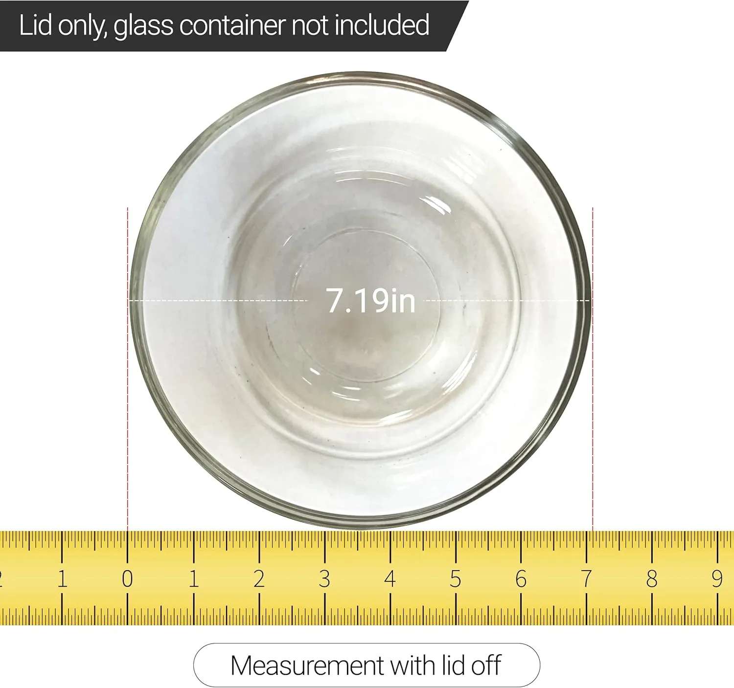 Replacement Lids for Pyrex 6 & 7-Cup Glass Food Storage Container Bowls, 7.5-Inch Plastic Round Lids Covers fits Pyrex 7402-PC, Airtight & Leakproof (4-Pack, Blue)