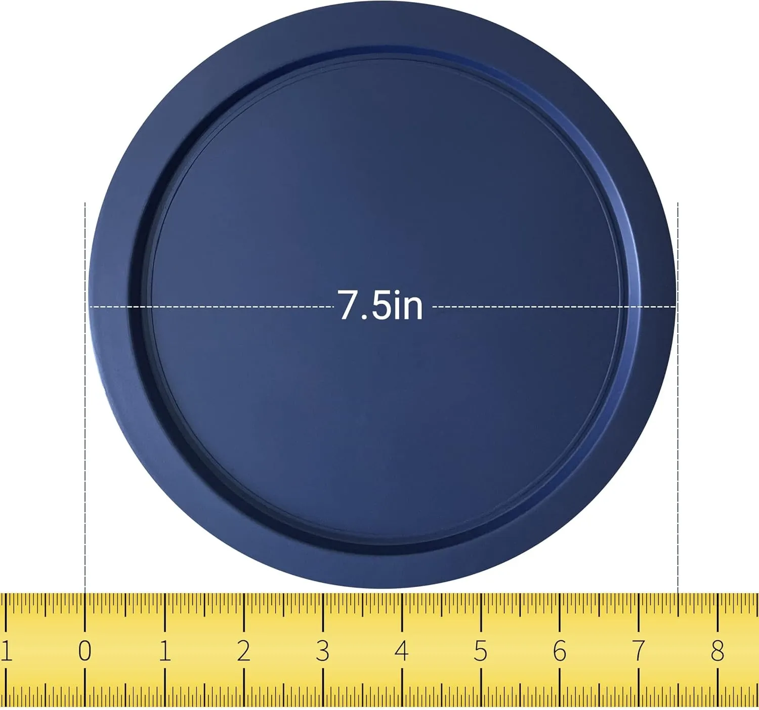 Replacement Lids for Pyrex 6 & 7-Cup Glass Food Storage Container Bowls, 7.5-Inch Plastic Round Lids Covers fits Pyrex 7402-PC, Airtight & Leakproof (4-Pack, Blue)
