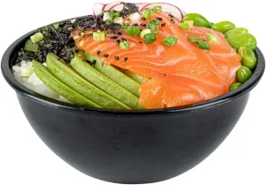 Restaurantware 7.4 Ounce Food Containers 200 Disposable Salad Bowls - Lids Sold Separately Heavy-Duty Black Plastic To Go Bowls For Take Outs Catering Or Buffets Serve Desserts Or Appetizers