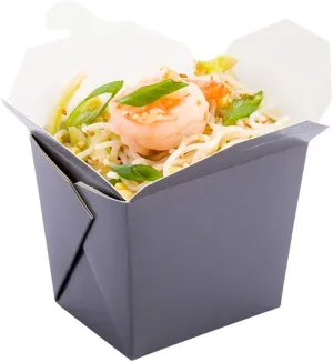 Restaurantware-8 Ounce Noodle Take Out Boxes, 200 Disposable Food To Go Boxes - Tab-Lock, Stackable, Gray Paper Take Home Boxes, Greaseproof, For Restaurants, Catering, And Parties
