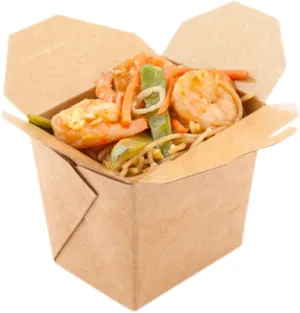 Restaurantware-8 Ounce Noodle Take Out Boxes, 25 Disposable Food To Go Boxes - Tab-Lock, Stackable, Kraft Paper Take Home Boxes, Greaseproof, For Restaurants, Catering, And Parties