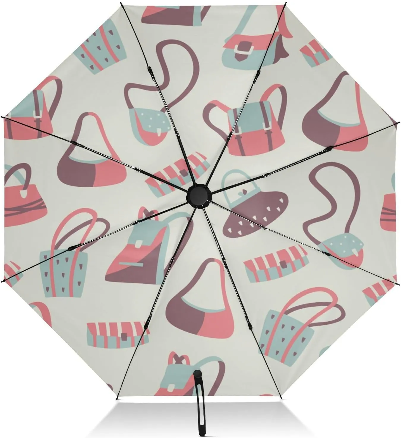 Reverse Folding Umbrella Doodle Bags Pattern Travel Rain Umbrella For Car Large UV Sun Umbrellas Automatic Umbrella