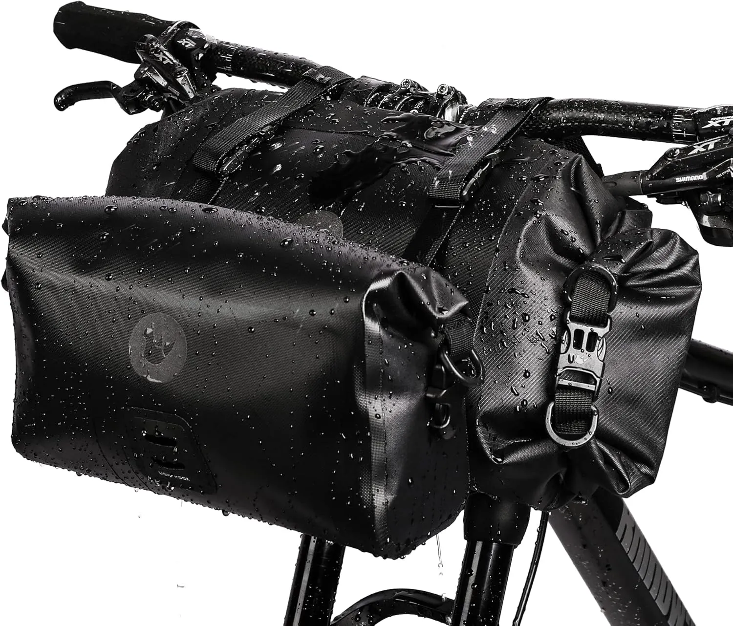 Rhinowalk 2PC Bike Handlebar Bag Set Waterproof Bicycle Front Tube Bag Large Capacity Storage Bag Shoulder Bag