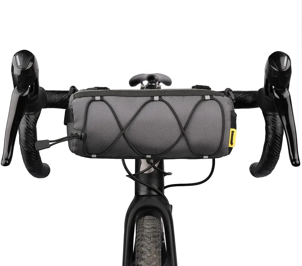 Rhinowalk Bike Handlebar Bag, Bicycle Front Bag Frame Storage Roll Bag Mountain Road Bikes Commuter Shoulder Bag Professional Cycling Accessories