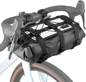 Rhinowalk Bike Handlebar Bag Waterproof Bicycle Front Tube Bag Lightweight Roll Bag 8L~13L with Shoulder Strap for Mountain Road Bike Cycling Commute Ride Accessories