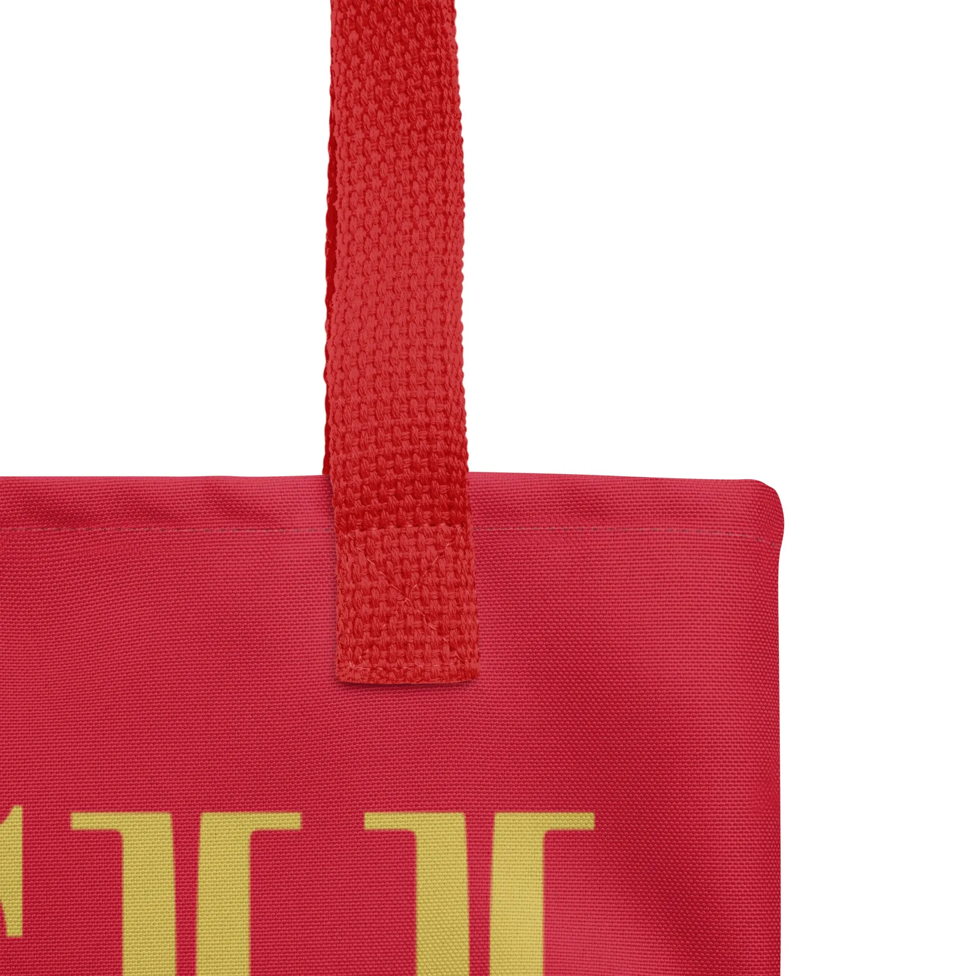 RICH BY XCLUSIF POETIX RED & GOLD Tote bag