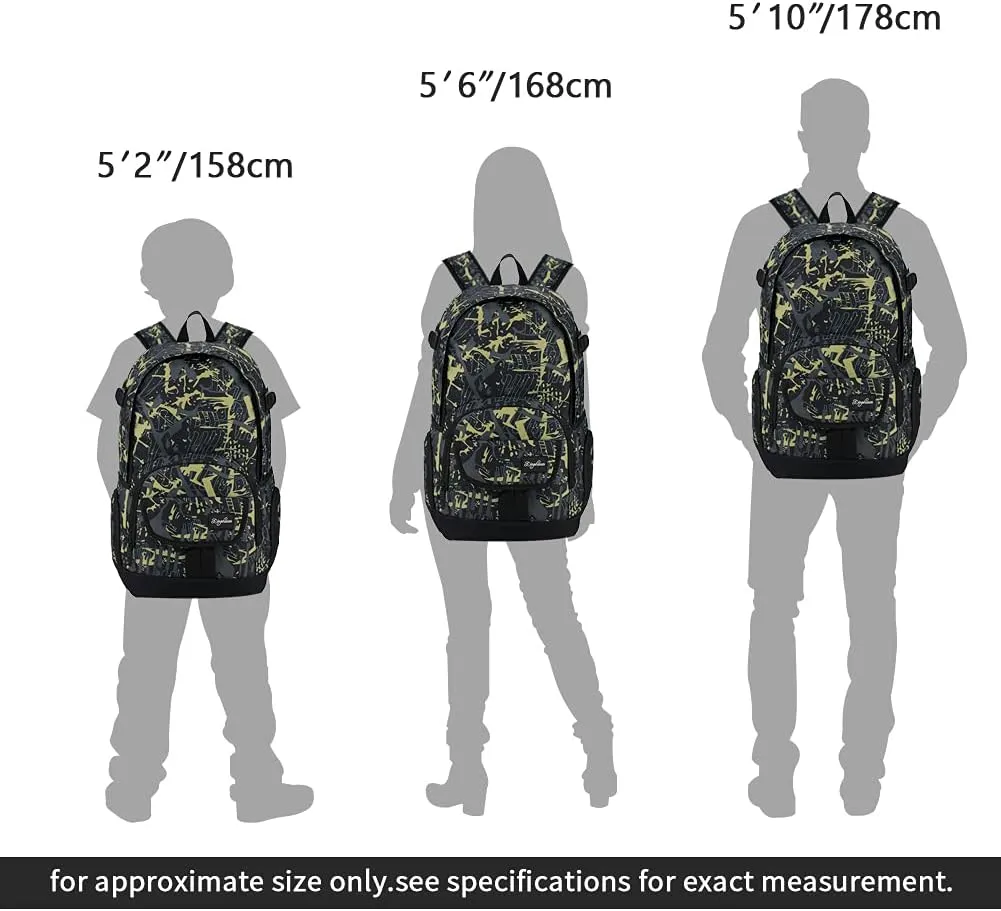 rickyh style School Backpack Travel Bag for Men & Women Lightweight College Back Pack with Laptop Compartmen
