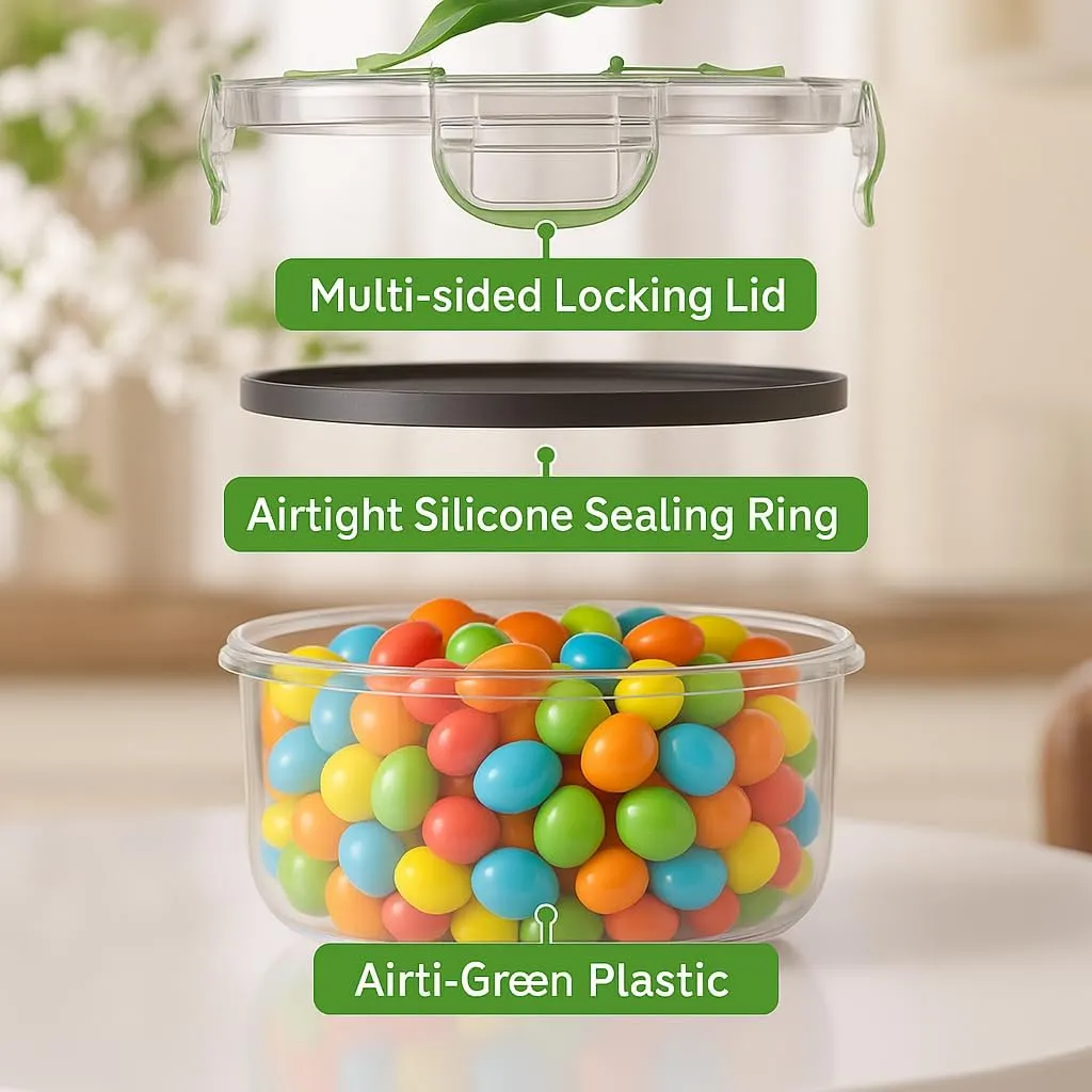RockBerry 50 Pcs Large Food Storage Containers with Lids Airtight-Total 526OZ Stackable Kitchen Set-85 OZ to small Containers-BPA Free Leak proof containers- Freezer Microwave safe