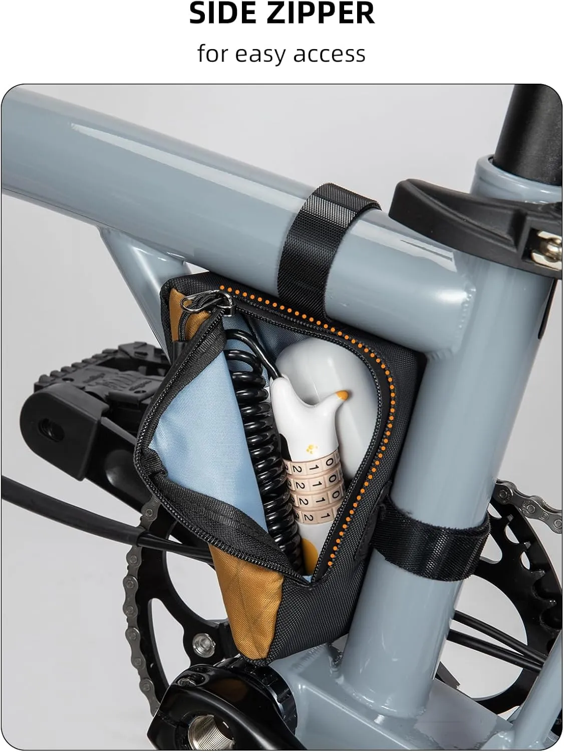 ROCKBROS Bike Frame Triangle Pouch - Waterproof Small Bicycle Bag for Men, Women & Kids - Road & Folding Bike Accessory