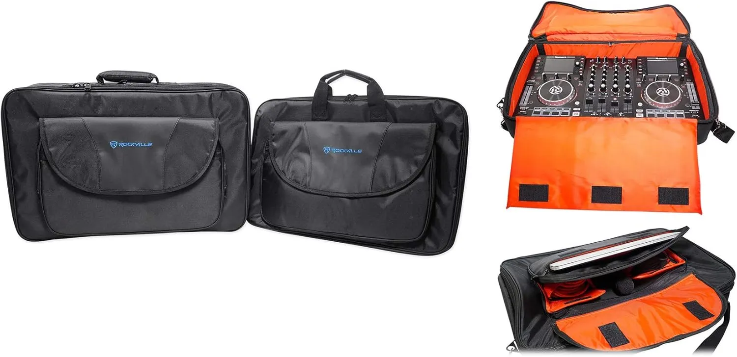 Rockville DJ Carry Case For Mixers/Controllers/CD Players/Laptops Bonus Gear Bag