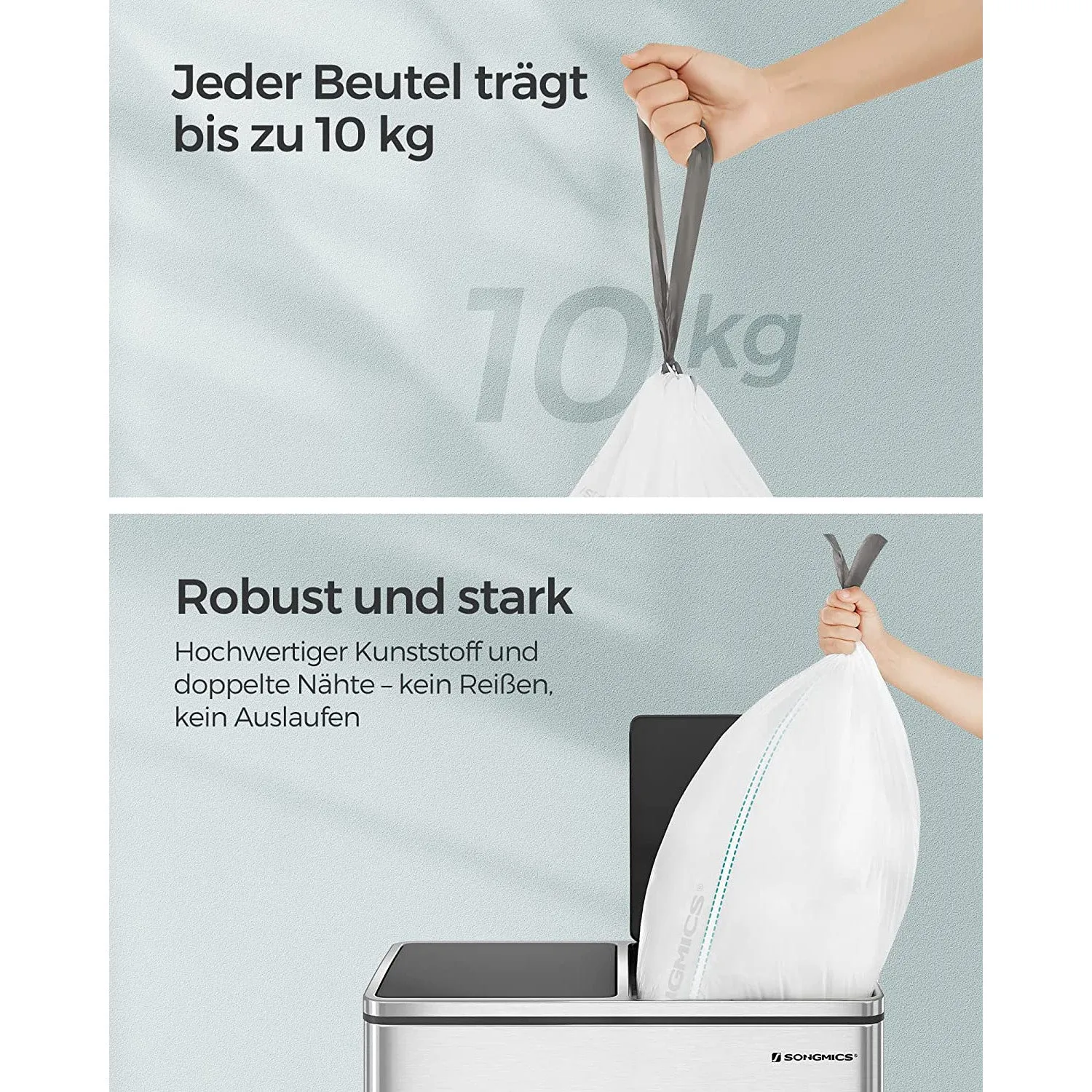 Rootz 4 Pack White Plastic Muslin Bags - Reusable Storage Bags - Eco-Friendly Containers - 30 Liter Capacity - 74cm x 53cm - Lightweight - 8cm x 23cm - 3.2kg Total Weight