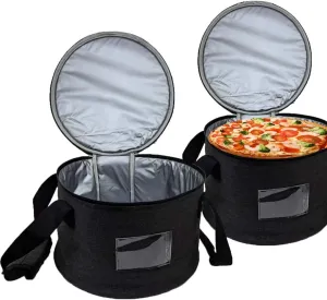 Round Insulated Casserole Carrier Slow Cooker Bag,Reusable Insulated Cake Carriers Thermal Pie Carrier Cooler Bags for Potluck,Picnics,Collapsible Lunch bag for Delivery