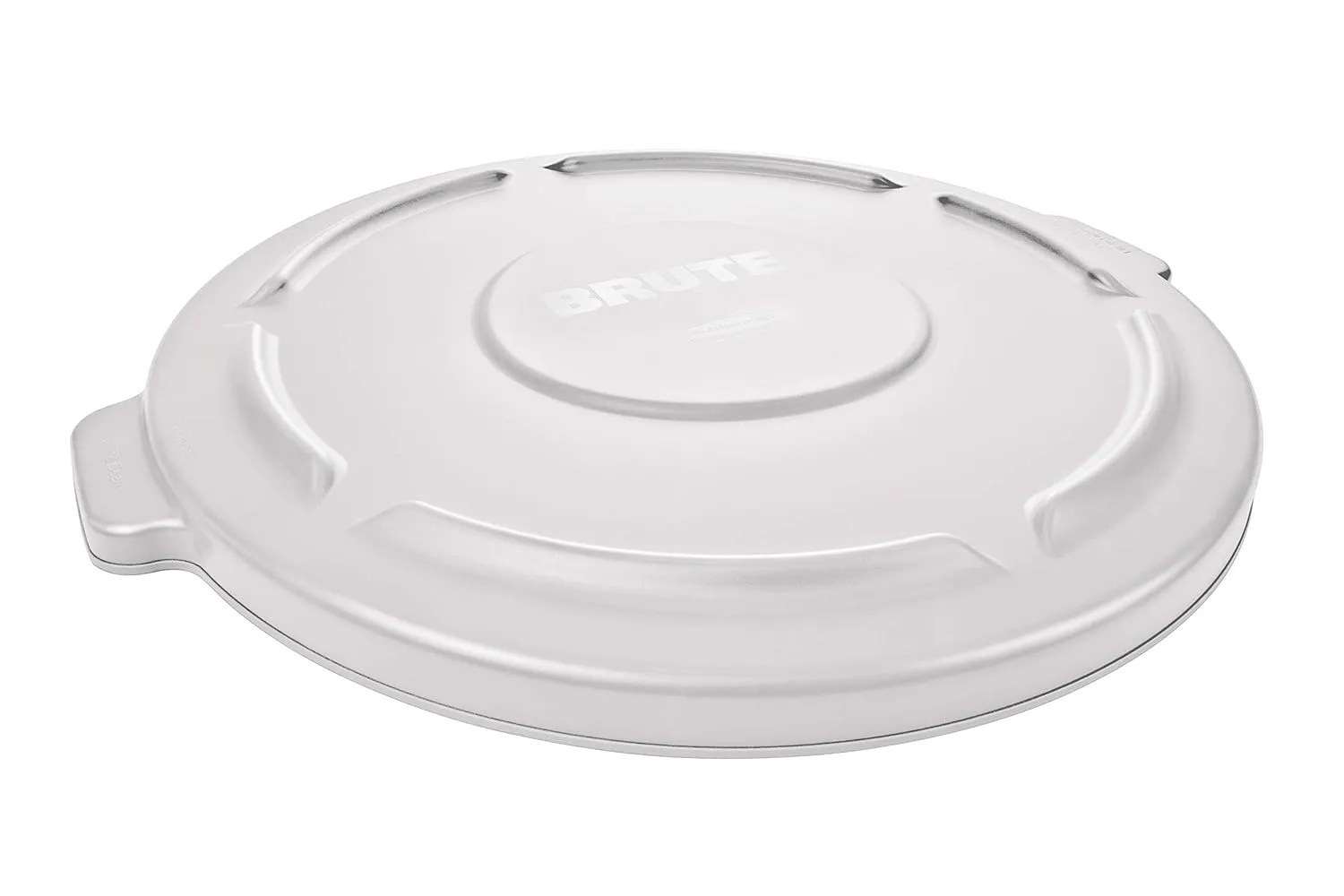 Rubbermaid Commercial Products BRUTE Heavy-Duty Round Trash/Garbage Lid, 20-Gallon, White, Outdoor Waste Container for Home/Garage/Mall/Office/Stadium/Bathroom