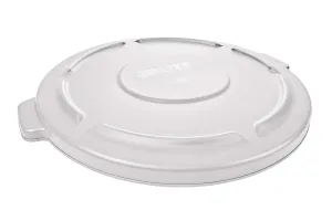 Rubbermaid Commercial Products BRUTE Heavy-Duty Round Trash/Garbage Lid, 20-Gallon, White, Outdoor Waste Container for Home/Garage/Mall/Office/Stadium/Bathroom