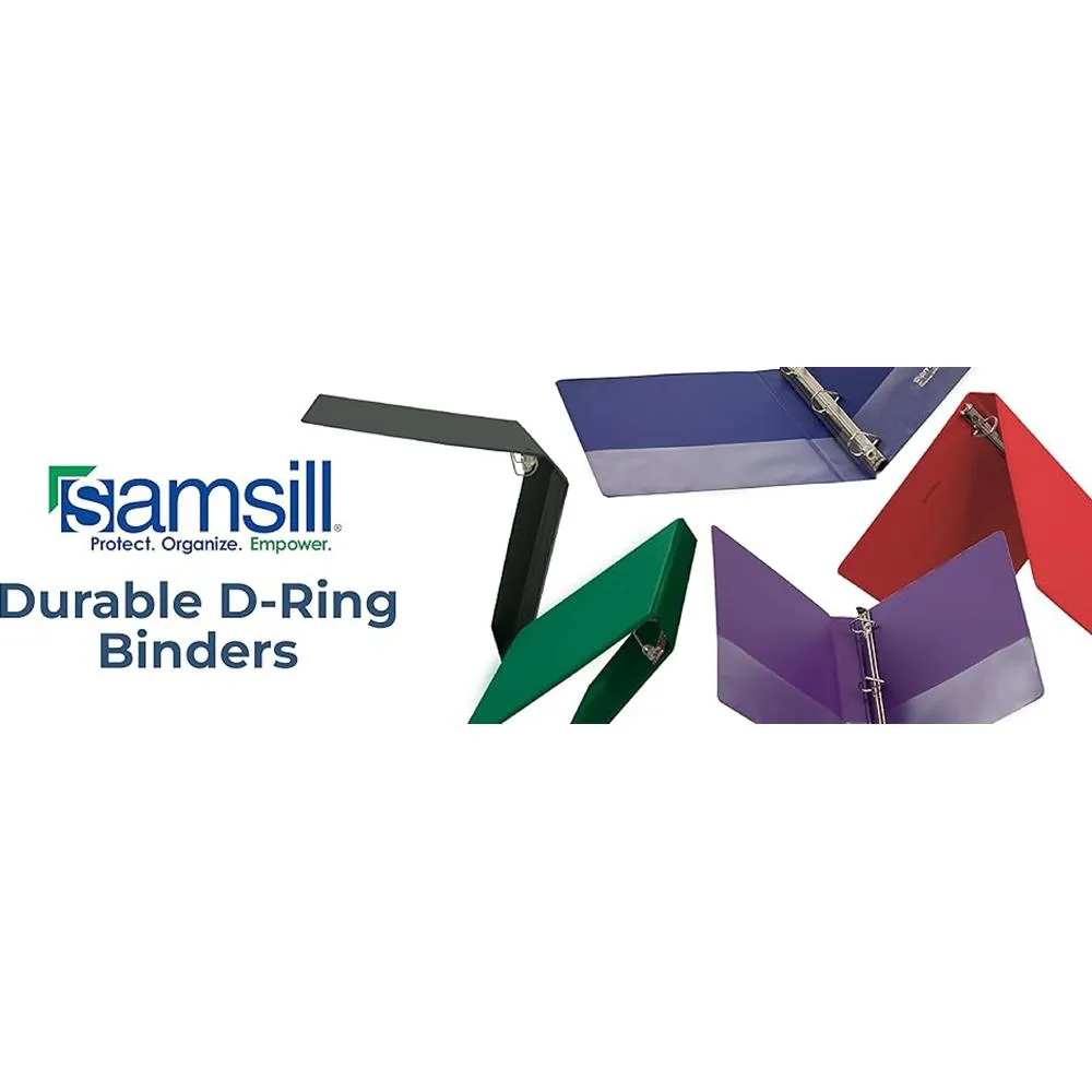 Samsill Durable 1" View D Ring Black