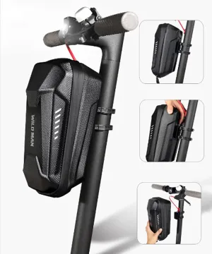 Scooter Storage Bag, Waterproof Electric Scooter Handlebar Bag, Durable EVA Hard Shell Front Bag for Mijia M365/M365 Pro/Segway ES1/ES2/ES3 for Kick Scooters Carrying Wallet Charger Repair Tools