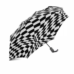 screwy pattern automatic umbrella foldable with totes