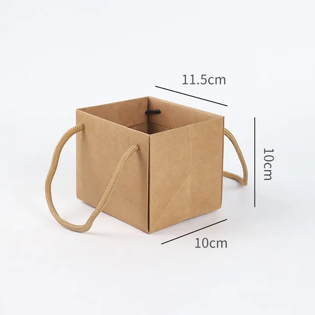 Set of 10 Kraft Paper Flower Arrangement Boxes