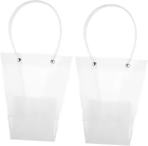 SEWOART Tote Bag Bouquet Holder Flower Present Bag Waterproof Flower Wrapping Bags for Wedding Bouquets