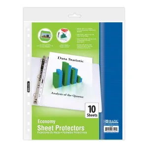 Sheet Protectors Economy Weight Top Loading (10/Pack)
