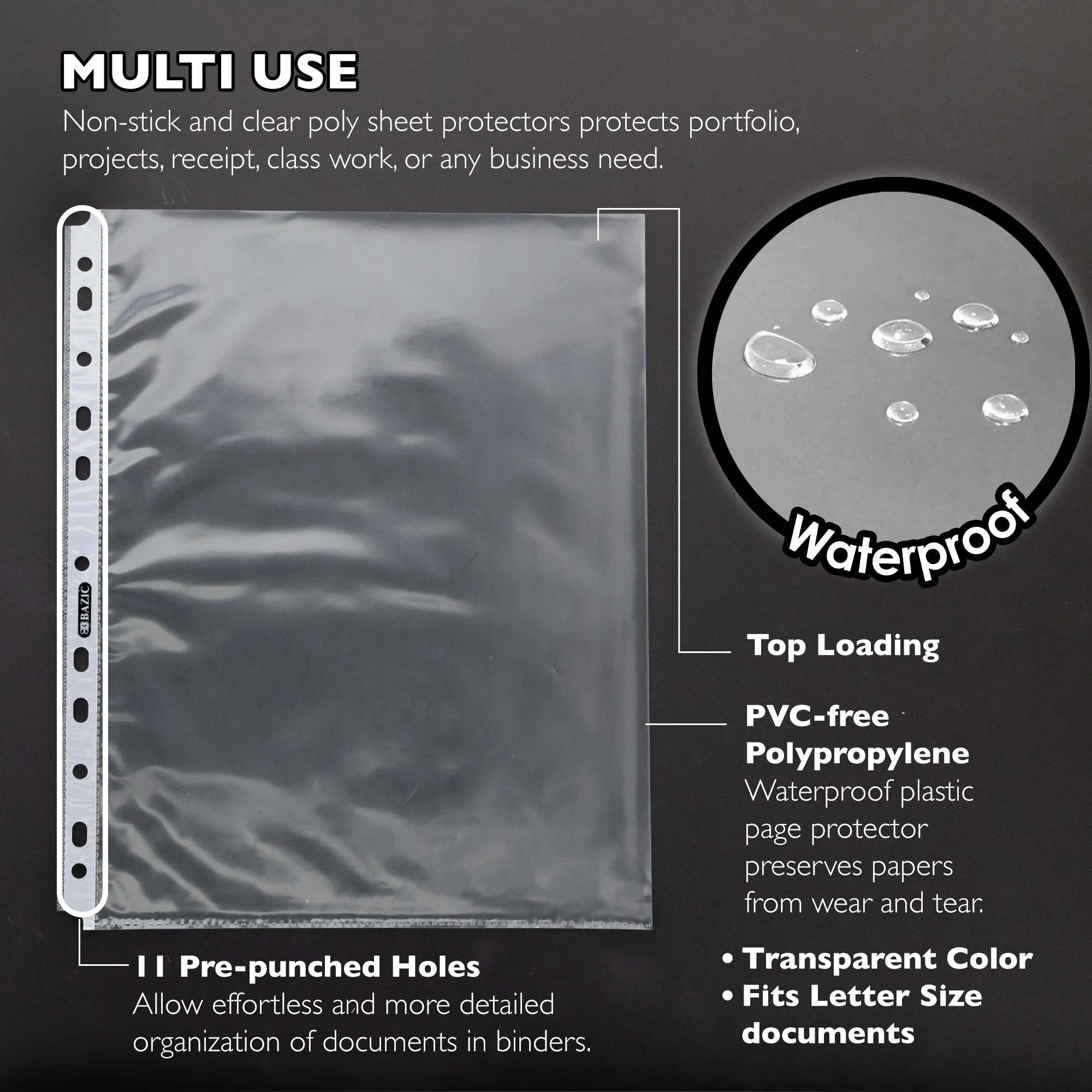 Sheet Protectors Standard Weight Top Loading (10/Pack)