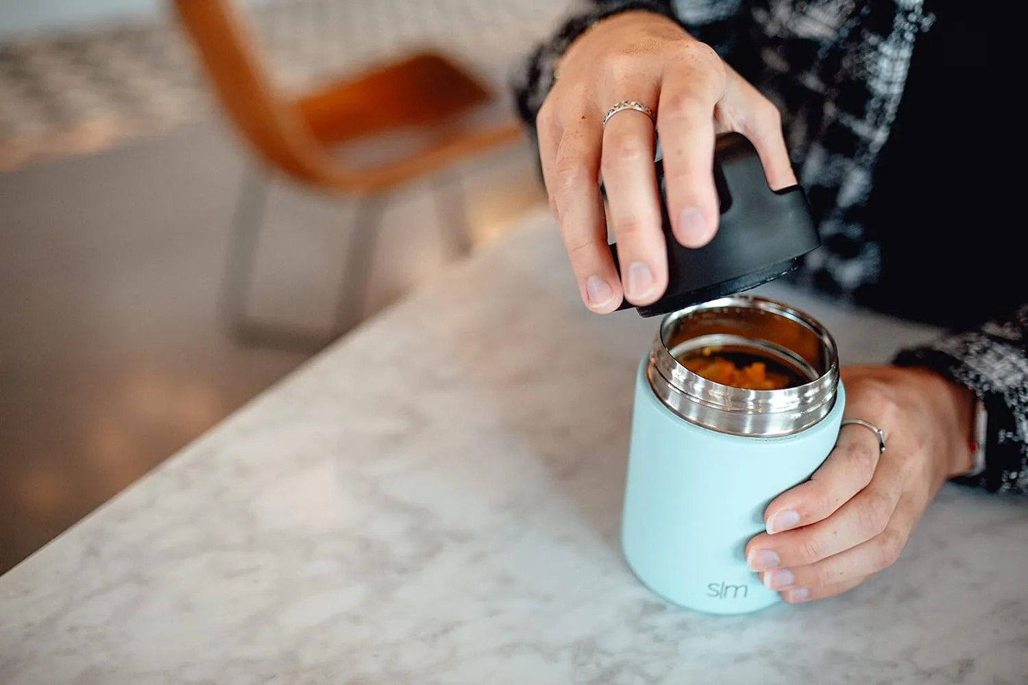 Simple Modern Food Jar for Hot Food | Reusable Stainless Steel Vacuum Insulated Leak Proof Lunch Storage for Smoothie Bowl, Soup, Oatmeal | Provision Collection | 12oz | Deep Ocean
