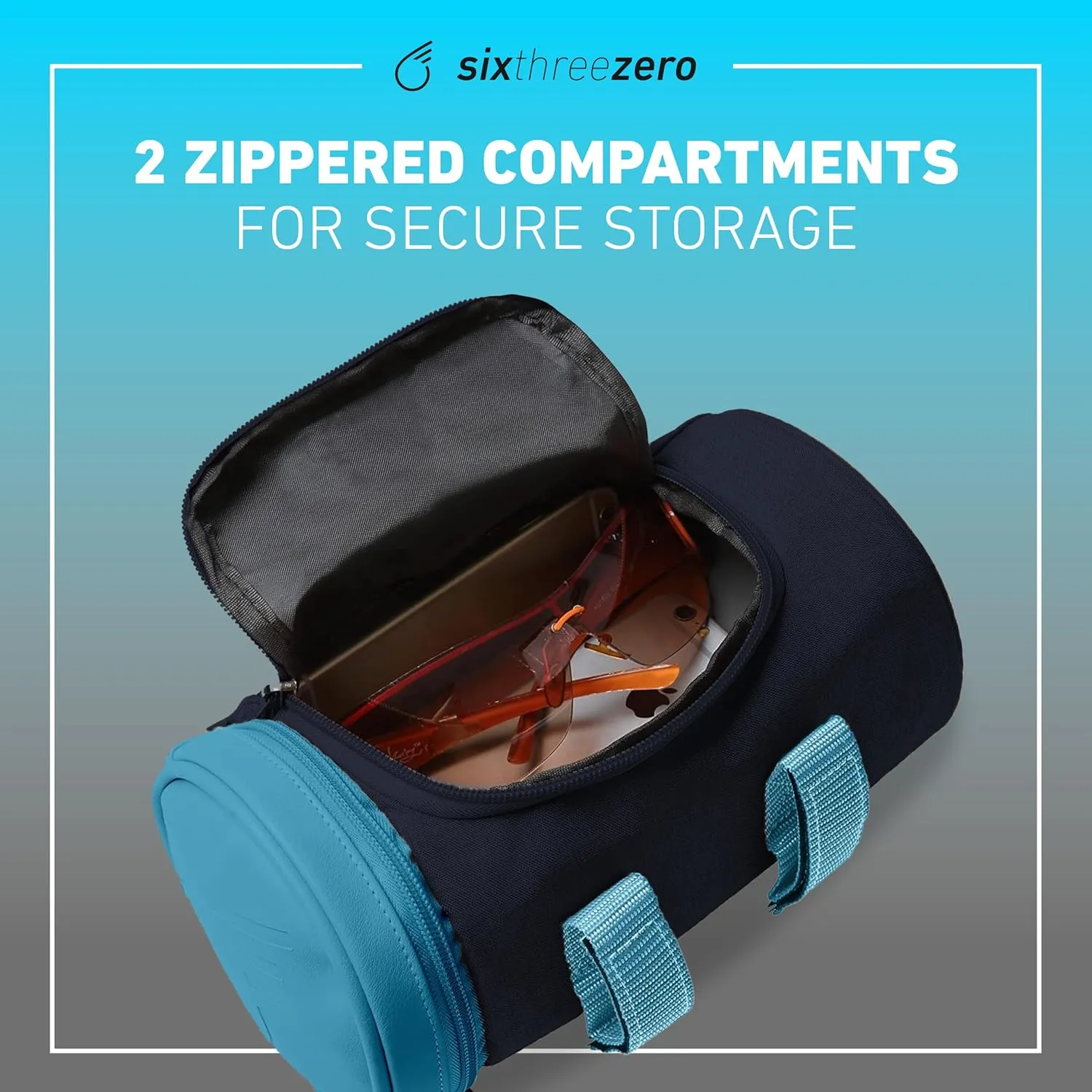 sixthreezero Bike Handlebar Bag, Waterproof Bicycle Front Roll Bag