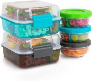 SnapLock 14-Piece Lunch Container Set – Leak-Proof, Stackable, BPA-Free, Perfect for Meals on the Go