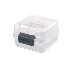 SnapLock by Progressive Lunch Cube To-Go Container - Gray, SNL-1005B Easy-To-Open, Silicone Seal, Snap-Off Lid, Stackable, BPA FREE