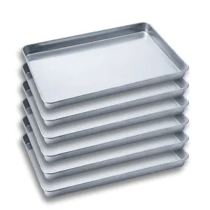 SOGA 6X Aluminium Oven Baking Pan Cooking Tray for Bakers Gastronorm 60*40*5cm
