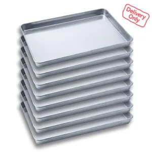 SOGA 8X Aluminium Oven Baking Pan Cooking Tray for Bakers Gastronorm 60*40*5cm
