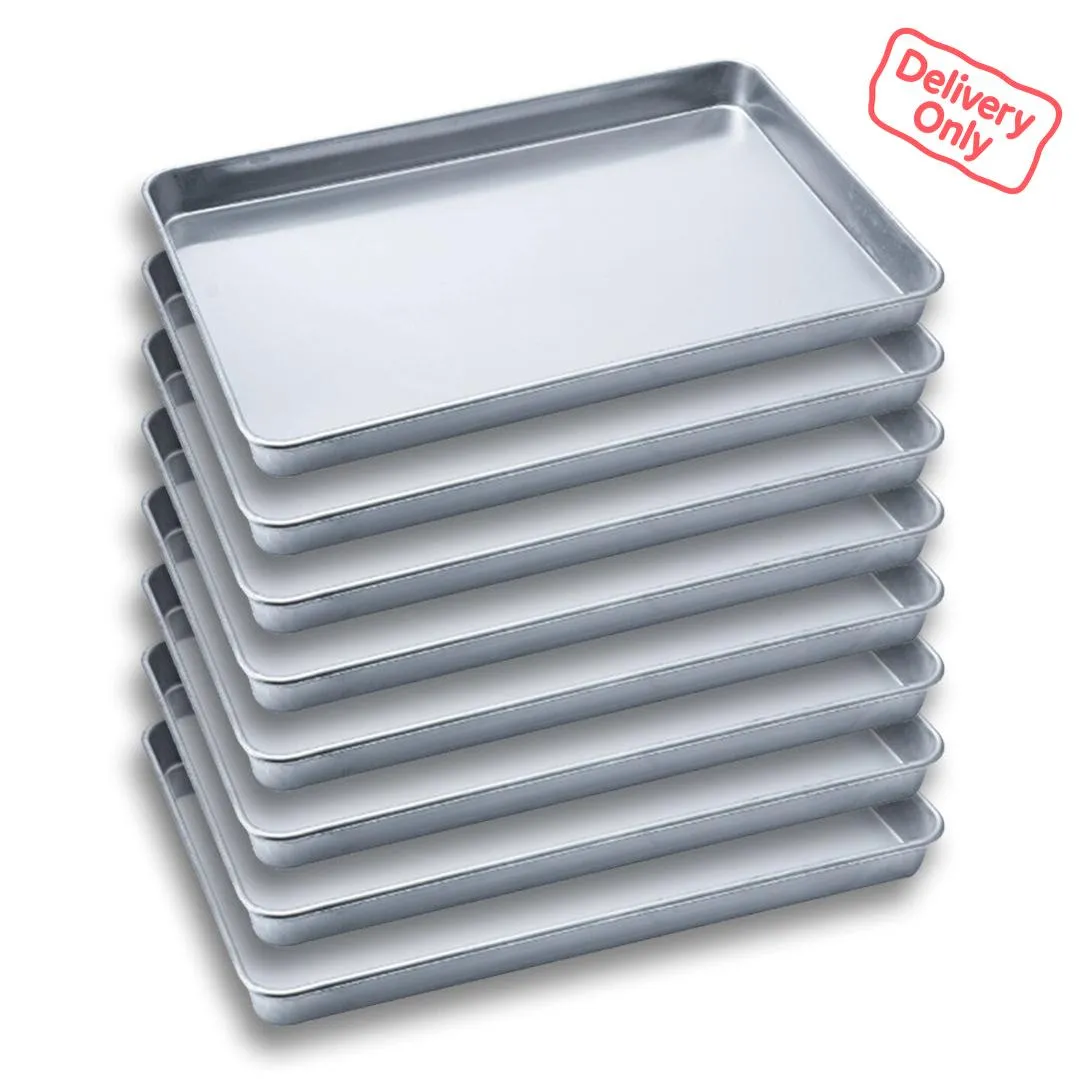 SOGA 8X Aluminium Oven Baking Pan Cooking Tray for Bakers Gastronorm 60*40*5cm