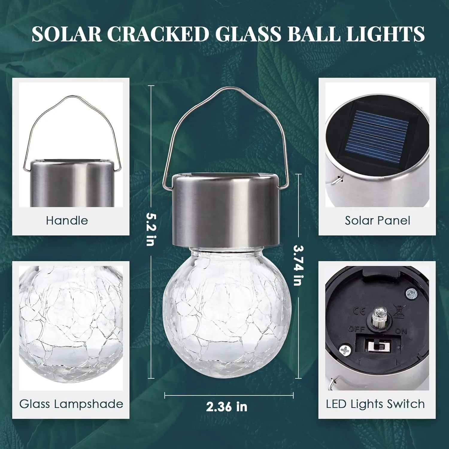SOLPEX 12 Pack Hanging Solar Lights - Outdoor Decorative, Waterproof, Globe Lights for Garden, Yard, Patio, Lawn, Flower Bed (Warm White)