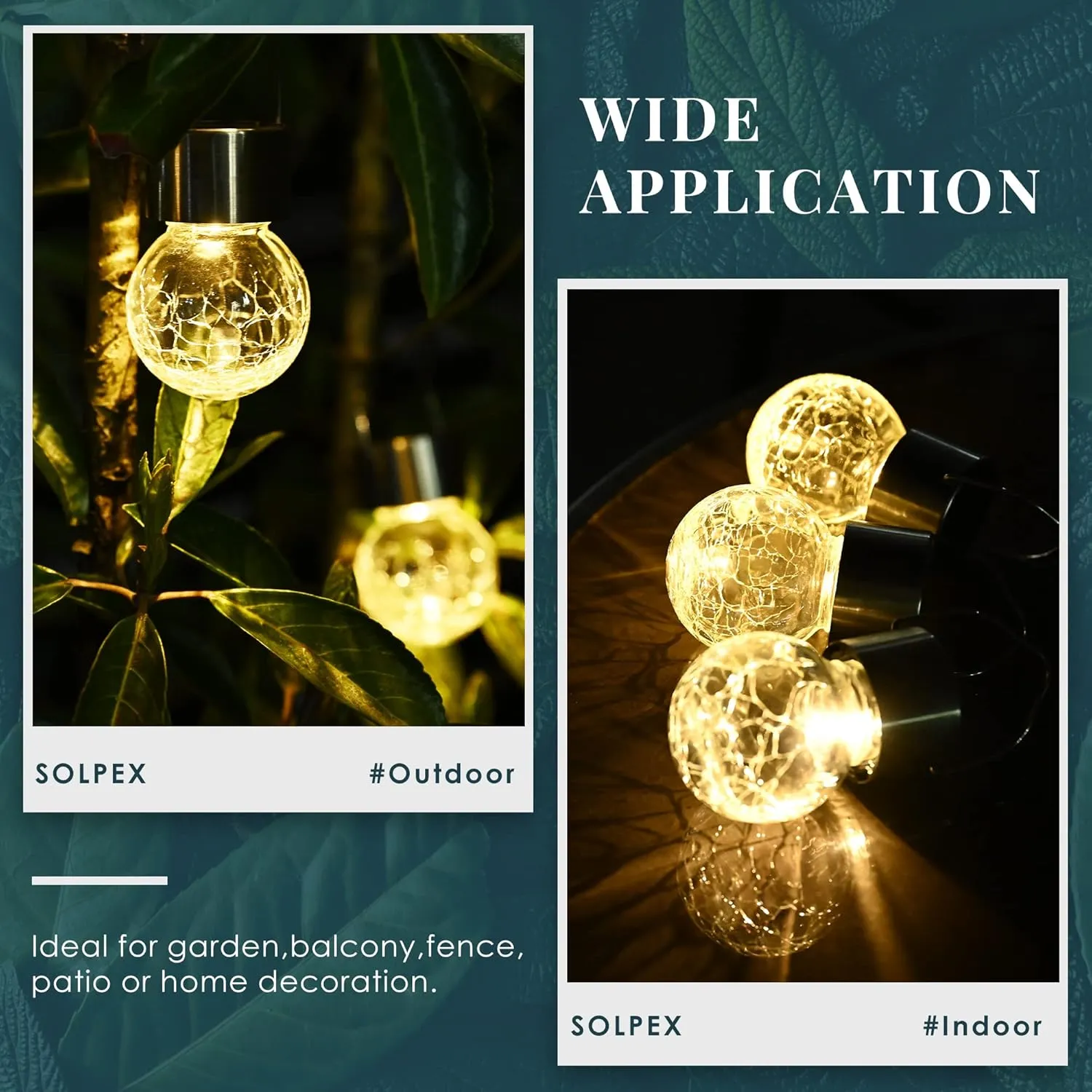 SOLPEX 12 Pack Hanging Solar Lights - Outdoor Decorative, Waterproof, Globe Lights for Garden, Yard, Patio, Lawn, Flower Bed (Warm White)